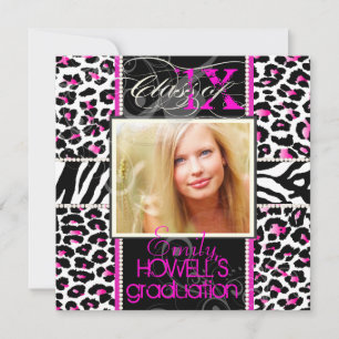 Invitation PixDezines 2013 Grads, teetah print/do-it-yourself