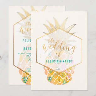 Invitation PixDezines Aloha Hawaiian Pineapples/do-it-yoursel