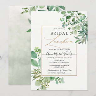 Invitation PixDezines Aquarelle Eucalyptus Bridal Luncheon