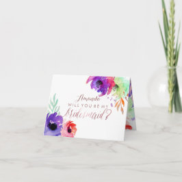 Invitation PixDezines Aquarelle Florale/Soyez ma femme de cha