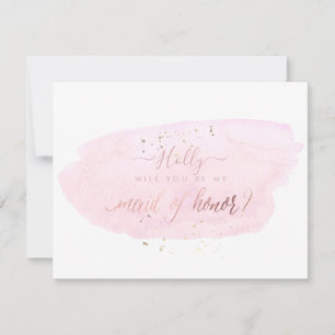 Invitation PixDezines Aquarelle rose fera honneur