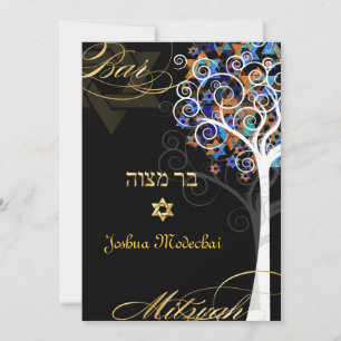 Invitation PixDezines arbre de vie mitzvah/do-it-yourself arr