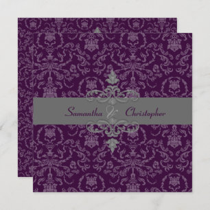 Invitation PixDezines Arianna Damask, DO-IT-YOURSELF couleur,