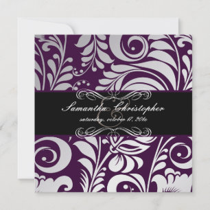 Invitation PixDezines Bellissimo Damask, Custom Color!!