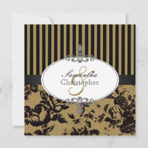 Invitation PixDezines Black Stripes+ DO-IT-YOURSELF Couleur p