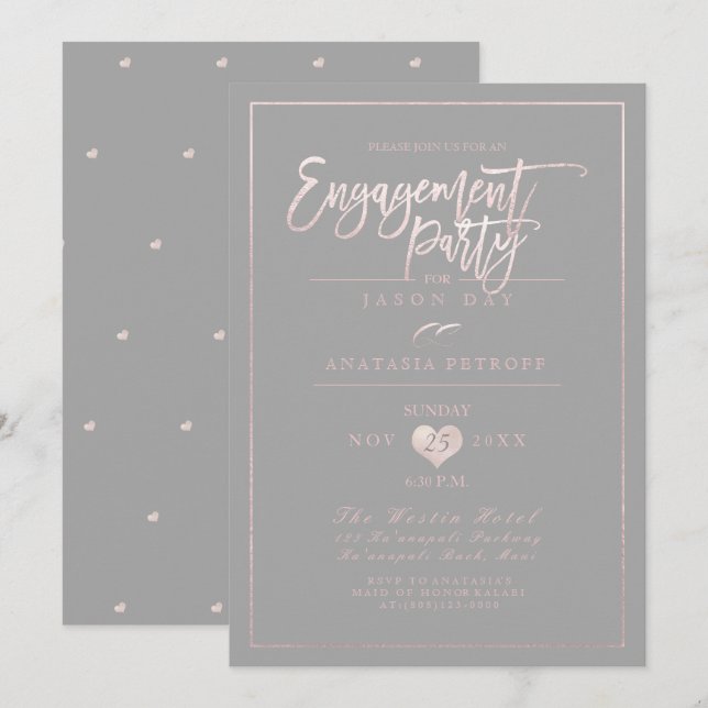 Invitation PixDezines Blush Pink+do-it-yourself Couleur/Parti (Devant / Derrière)