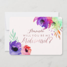 Invitation PixDezines Bridesmaid/Floral/Watercolor/Roses