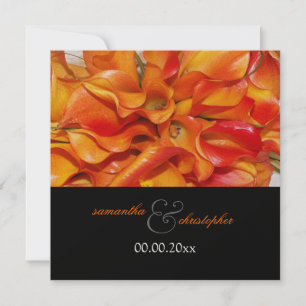 Invitation PixDezines brûlé calla rouge