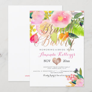 Invitation PixDezines Brunch & Bubbly Spring Floral