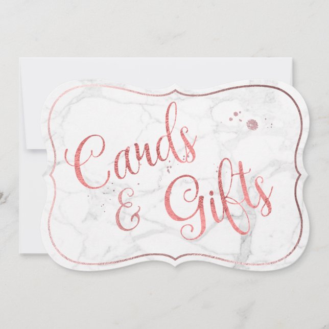 Invitation PixDezines Cartes+Cadeaux Marbre+Signe Gold/Table  (Devant)