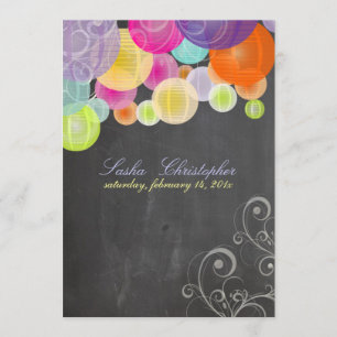 Invitation PixDezines chalkboard+fiesta lanterns