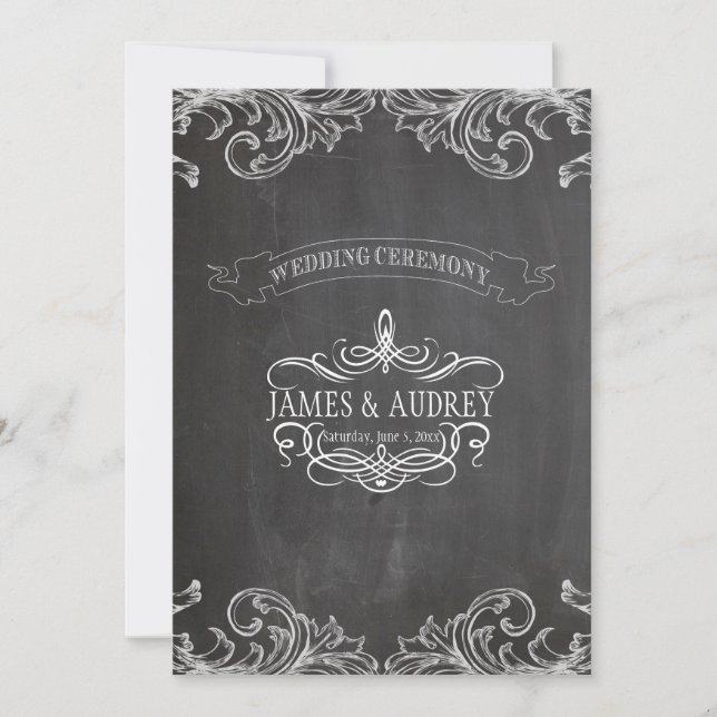 Invitation PixDezines couleur arrière - plan, tableau noir/ro (Devant)