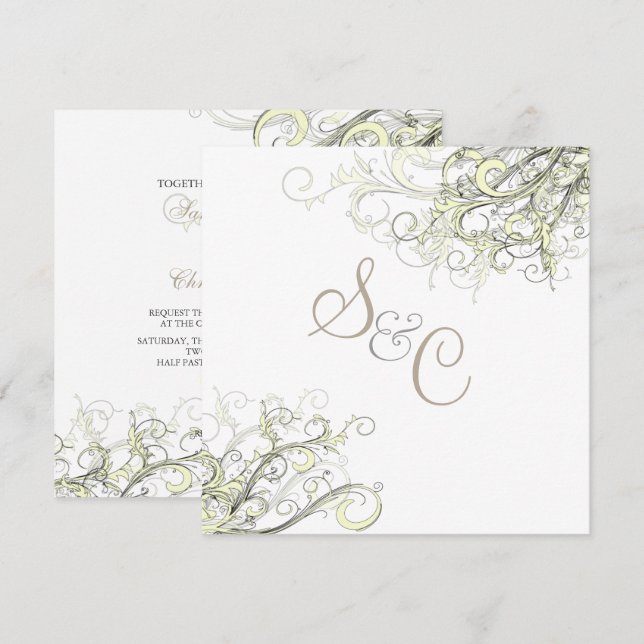 Invitation PixDezines CREAM SWILRS/DO-IT-YOURSELF Arrière - p (Devant / Derrière)