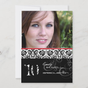 Invitation PixDezines Desiree Damask/Invitations de diplôme 2