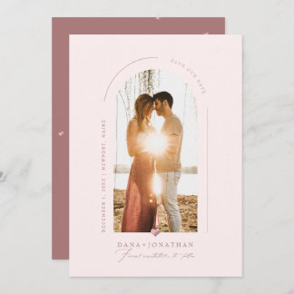 Invitation PixDezines do-it-yourself couleur Blush Arch Enreg