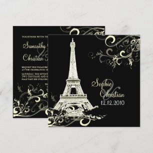 Invitation PixDezines DO-IT-YOURSELF LA TOUR EIFFEL+SWIRLS/LU