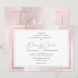 Invitation PixDezines Double Happiness, rose pâle