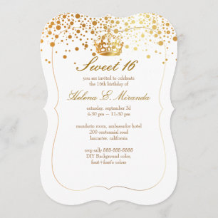 Invitation PixDezines ébloui/calme/doux 16/faux or