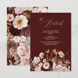 Invitation PixDezines Elégante Rustique Automne Fleurs de Jar