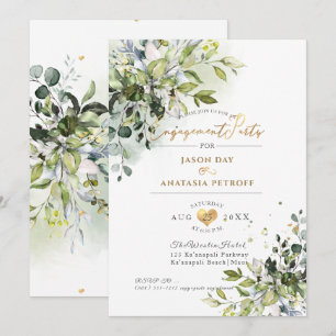 Invitation PixDezines Engagement Party Blue Gum Eucalyptus