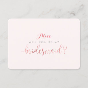 Invitation PixDezines Faux Rose Gold Vous Serez..Bridesmaid