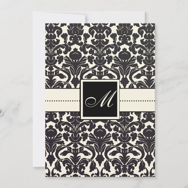 Invitation PixDezines Flora Damask/DO-IT-YOURSELF couleur/crè (Devant)