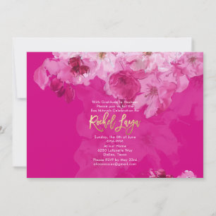 Invitation PixDezines Floral Aquarelle Bat Mitzvah