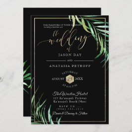 Invitation PixDezines Fronds Palm+Honeypeb
