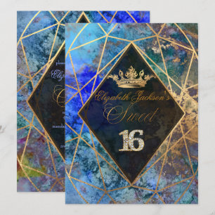 Invitation PixDezines Galaxie Abstraite/Sweet+16