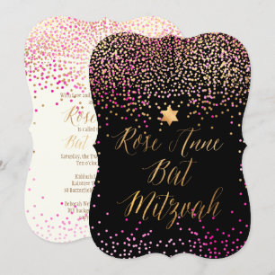 Invitation PixDezines Gold/Faux Foil/Bat mitzvah
