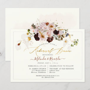 Invitation PixDezines H2 Automne Jardin Fleurs Répétition Dîn