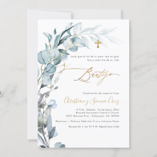 Invitation PixDezines H2 Bleu Poussiéreux de Gomme Eucalyptus