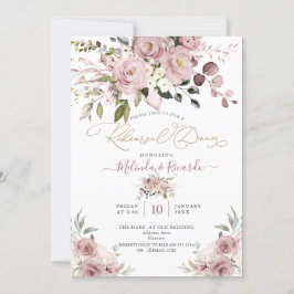 Invitation PixDezines H2 Fleurs Dusty Rose Hydrangeas