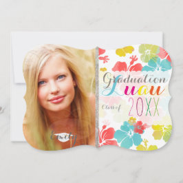 Invitation PixDezines Hibiscus Graduation Luau