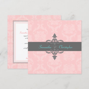 Invitation PixDezines Liliana Damask/DO-IT-YOURSELF Couleurs/