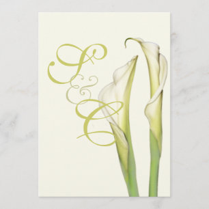 Invitation PixDezines lys calla blanc/do-it-yourself arrière