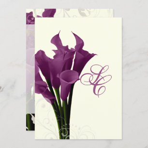 Invitation PixDezines lys calla violet/do-it-yourself
