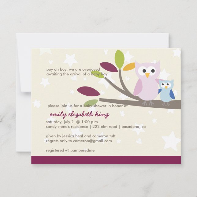 Invitation PixDezines Maman+baby pour une douche (Devant)