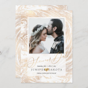 Invitation PixDezines Marbleized Faux Gold