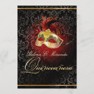 Invitation PixDezines MASQUERADE BALL/ROSSI DAMASK/DO-IT-YOUR