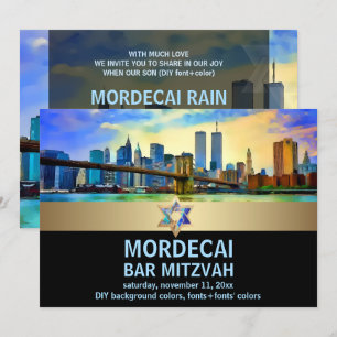 Invitation PixDezines NYC/Brooklyn Bridge/Bar Mitzvah