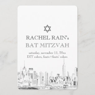 Invitation PixDezines NYC urbain/bat mitzvah