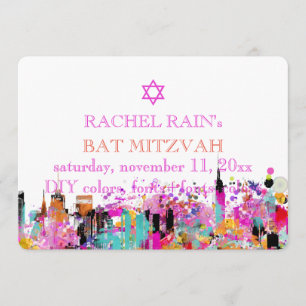 Invitation PixDezines NYC urbain/bat mitzvah