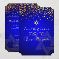PixDezines or ébloui/Bar Mitzvah/bleu royal