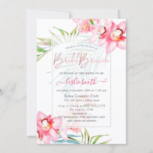Invitation PixDezines Orchid Isle, Tropical Bridal Brunch