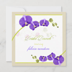 Invitation PixDezines orchidée violette/mariée/arrière - plan