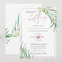 Invitation PixDezines Palmes vertes+Honeycomb