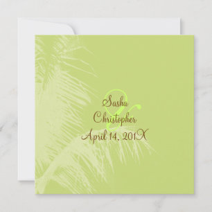Invitation PixDezines palmiers frons/coco feuilles/do-it-your