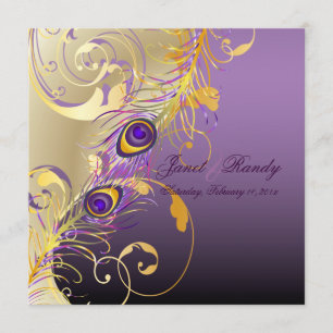 Invitation PixDezines paon pzazz filigree+tourbillons/DIY