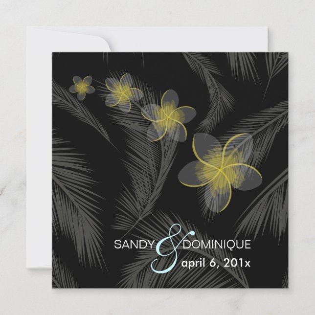 Invitation PixDezines Plumeria Hawaiian Islands/DO-IT-YOURSEL (Devant)